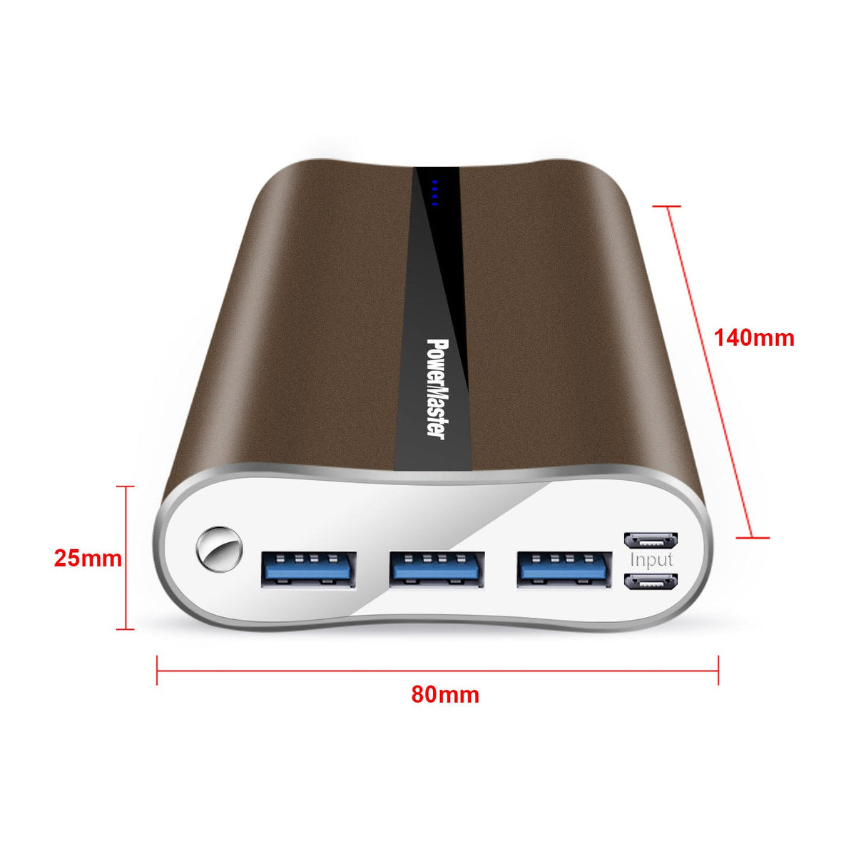 Portable Charger PowerMaster 20000mAh Power Bank Total 5.8A Output 3-USB Ports External
Battery Pack Portable Phone Charger for IOS Phone11/Pro/Max/8 by DirectDeals