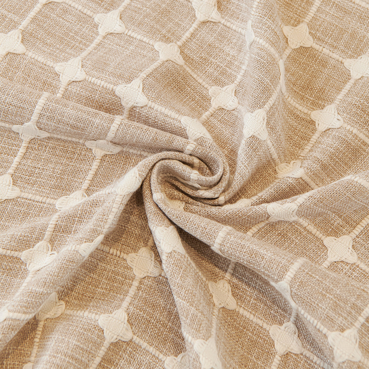 Grid Textured Sofa Cover with Sheer Ruffle Skirt, Pet-Friendly Sofa Throw Slipcover