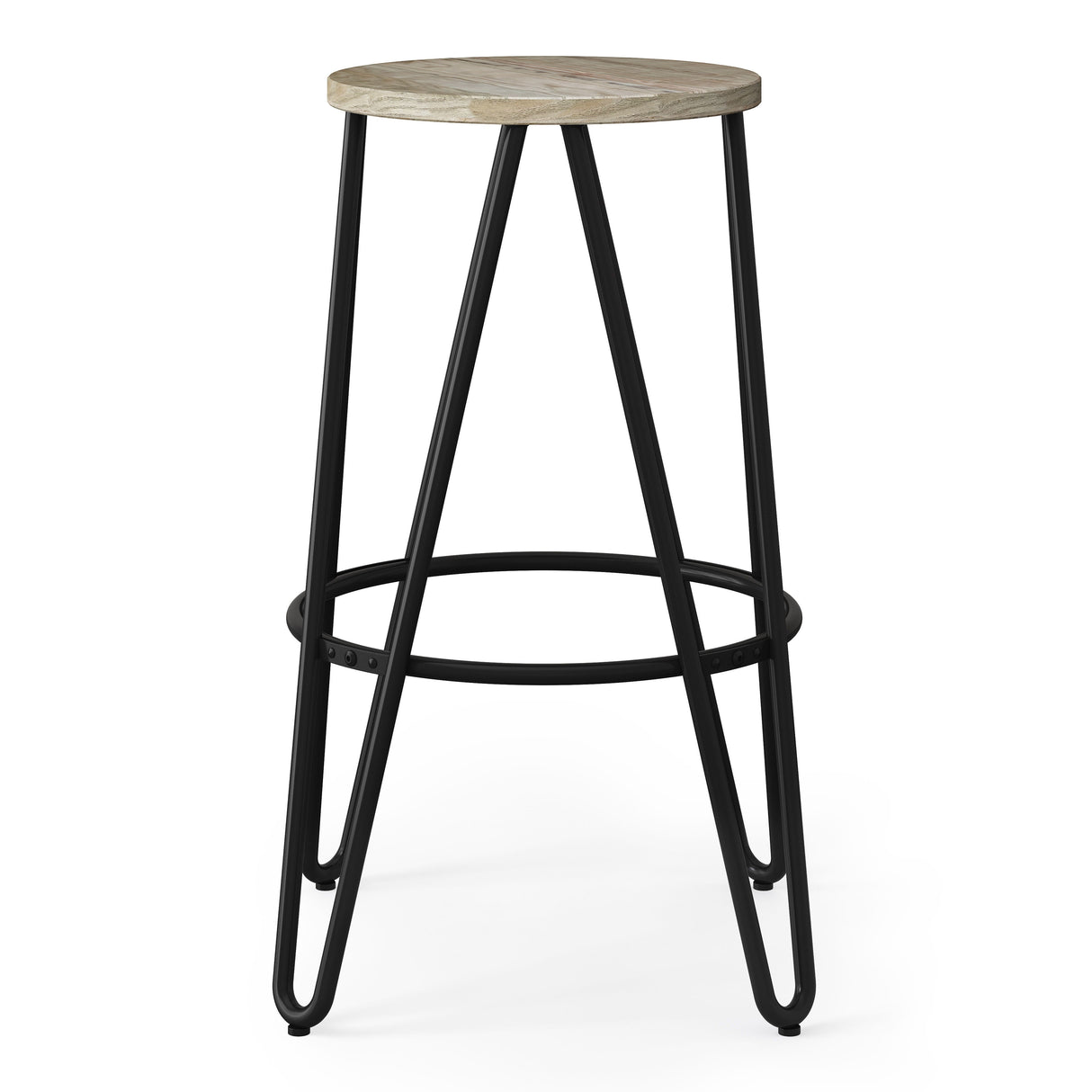 Simeon - Multifunctional Metal Stool With Wood Seat by Couch.com
