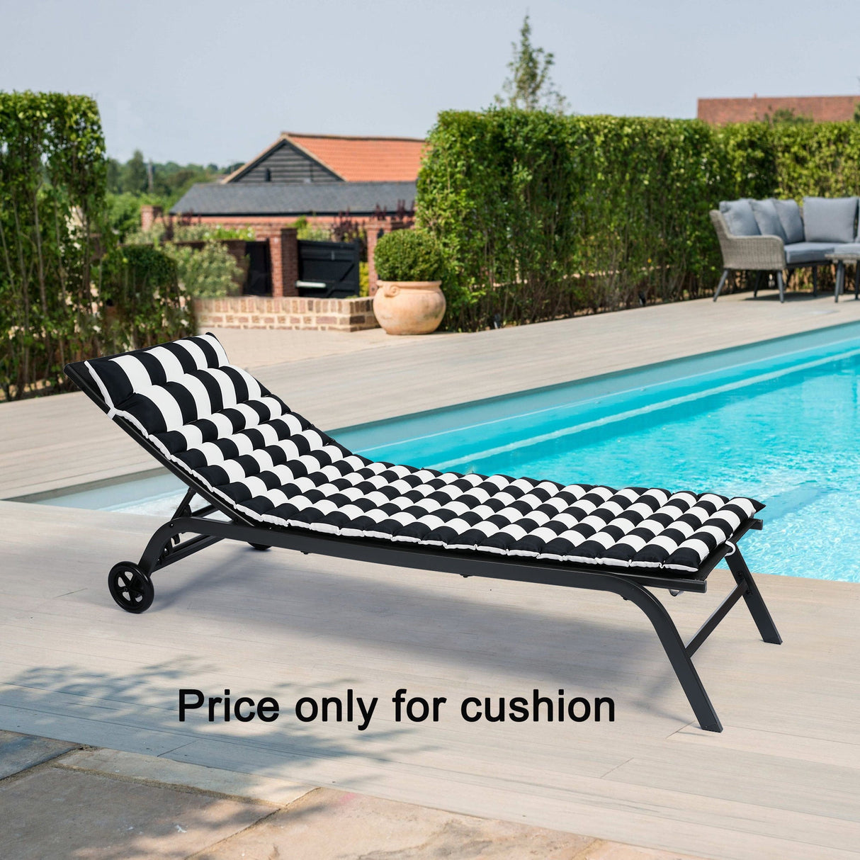 Outdoor Lounge Chair Cushion Replacement Patio Funiture Seat Cushion Chaise - Fabric by Couch.com