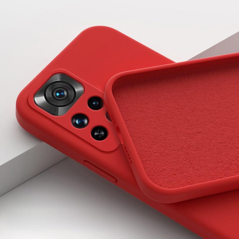 360 Degree Protection Back Case Cover Liquid Silicone Soft Matte Phone Case For Xiaomi Redmi Note 11 Pro Max 11S 10 10S 9 9S 8 Candy Shockproof Bumper Cover Liquid Silicone Back Cover Case