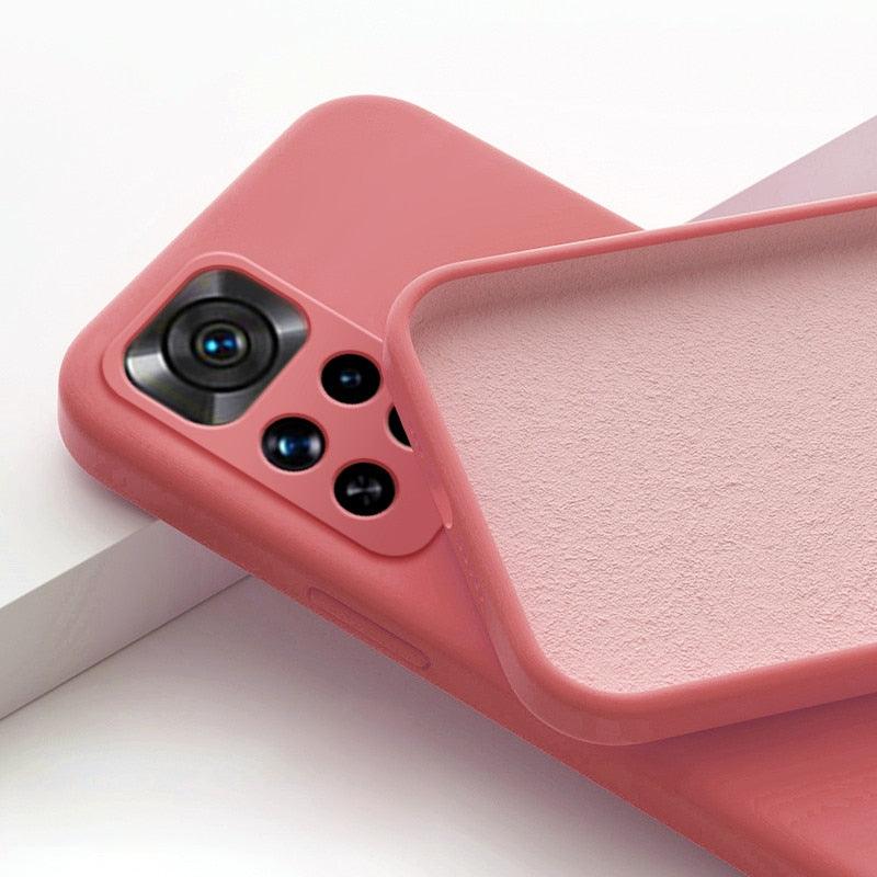 360 Degree Protection Back Case Cover Liquid Silicone Soft Matte Phone Case For Xiaomi Redmi Note 11 Pro Max 11S 10 10S 9 9S 8 Candy Shockproof Bumper Cover Liquid Silicone Back Cover Case