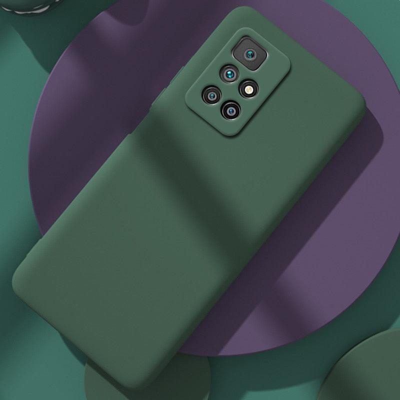 360 Degree Protection Back Case Cover Liquid Silicone Soft Matte Phone Case For Xiaomi Redmi Note 11 Pro Max 11S 10 10S 9 9S 8 Candy Shockproof Bumper Cover Liquid Silicone Back Cover Case