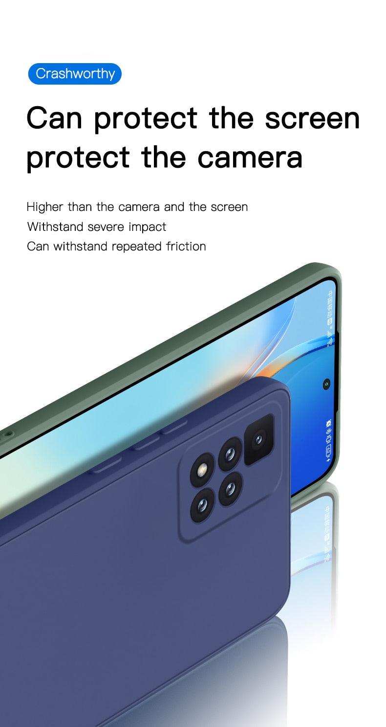 360 Degree Protection Back Case Cover Liquid Silicone Soft Matte Phone Case For Xiaomi Redmi Note 11 Pro Max 11S 10 10S 9 9S 8 Candy Shockproof Bumper Cover Liquid Silicone Back Cover Case