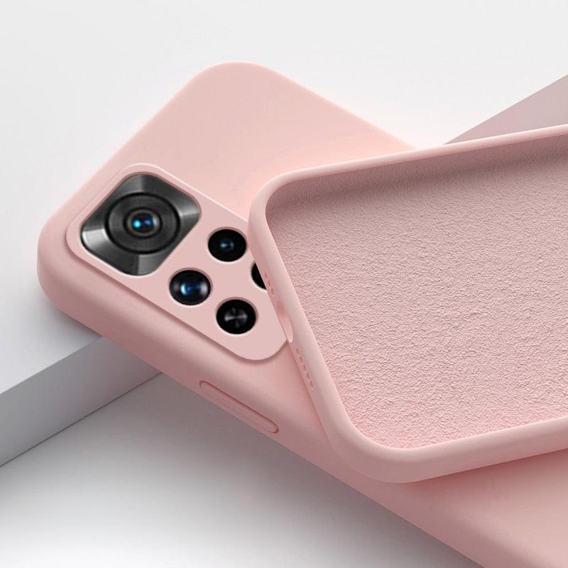 360 Degree Protection Back Case Cover Liquid Silicone Soft Matte Phone Case For Xiaomi Redmi Note 11 Pro Max 11S 10 10S 9 9S 8 Candy Shockproof Bumper Cover Liquid Silicone Back Cover Case