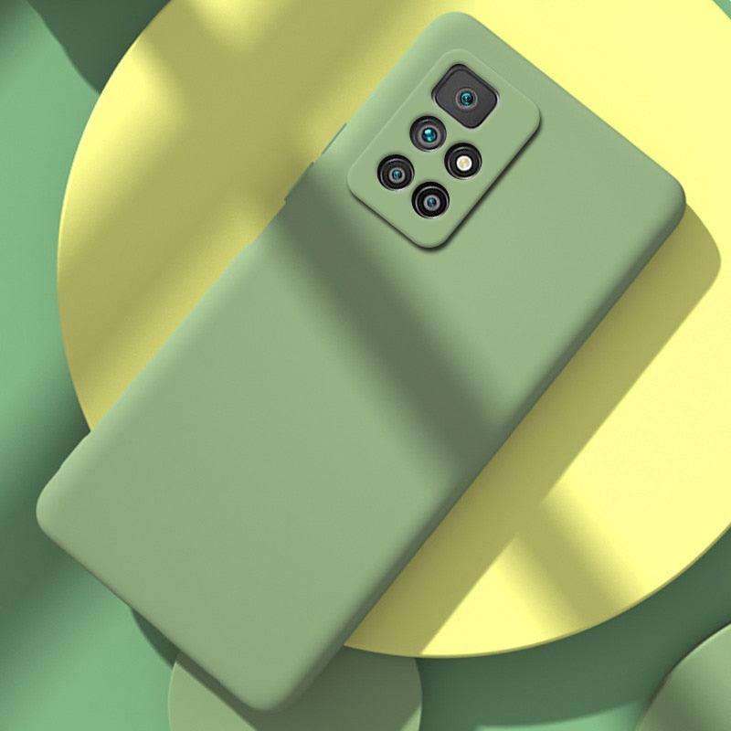 360 Degree Protection Back Case Cover Liquid Silicone Soft Matte Phone Case For Xiaomi Redmi Note 11 Pro Max 11S 10 10S 9 9S 8 Candy Shockproof Bumper Cover Liquid Silicone Back Cover Case