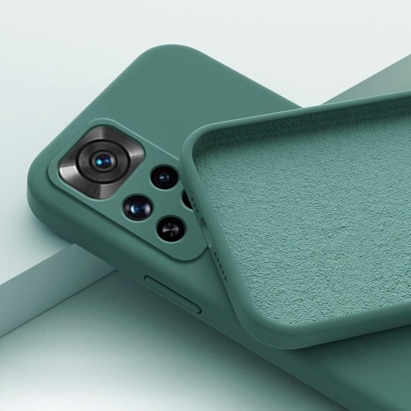 360 Degree Protection Back Case Cover Liquid Silicone Soft Matte Phone Case For Xiaomi Redmi Note 11 Pro Max 11S 10 10S 9 9S 8 Candy Shockproof Bumper Cover Liquid Silicone Back Cover Case