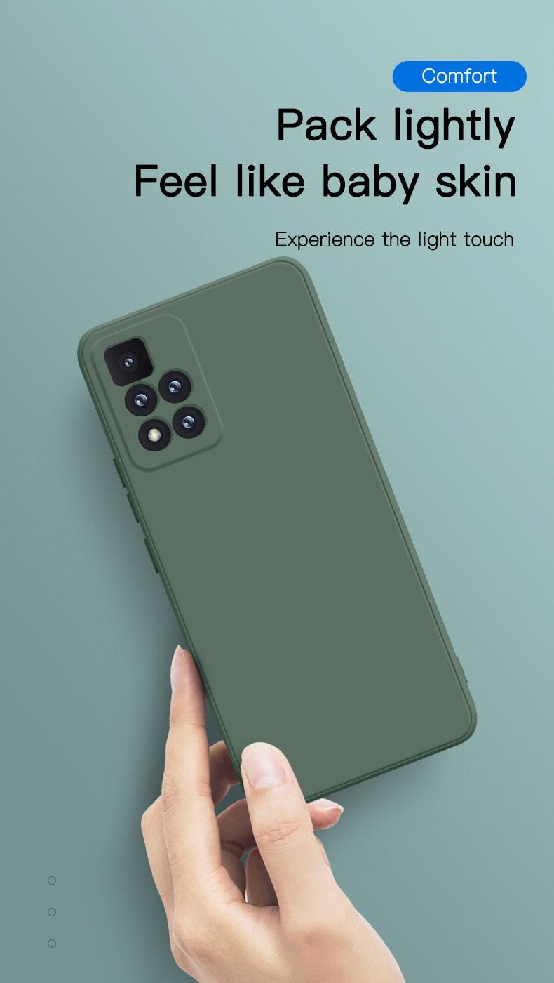 360 Degree Protection Back Case Cover Liquid Silicone Soft Matte Phone Case For Xiaomi Redmi Note 11 Pro Max 11S 10 10S 9 9S 8 Candy Shockproof Bumper Cover Liquid Silicone Back Cover Case