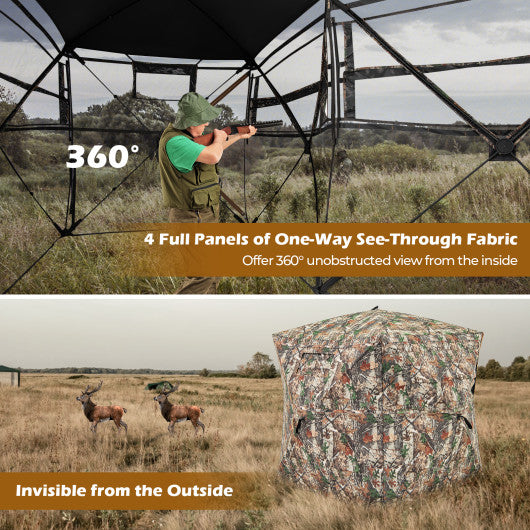 360 ° One Way See Through Hunting Blind Ground Blind with Portable Carrying Bag