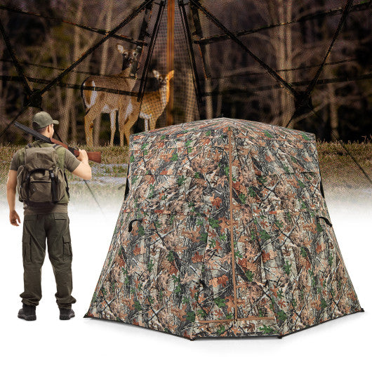 360 ° One Way See Through Ground Hunting Blind for Deer and Turkey Hunting