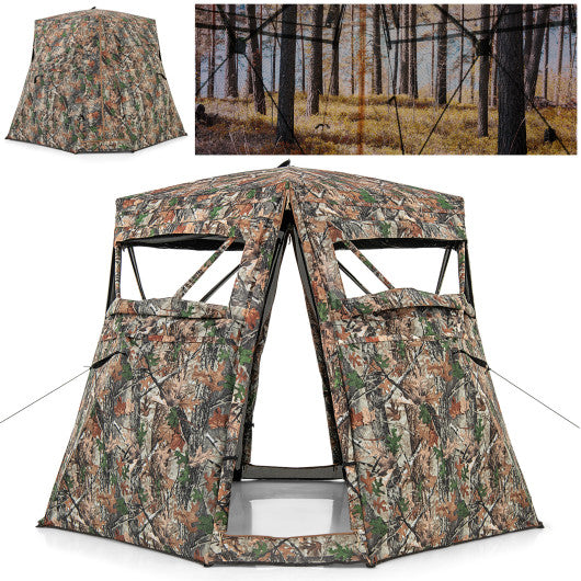 360 ° One Way See Through Ground Hunting Blind for Deer and Turkey Hunting