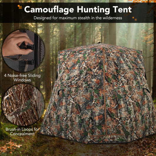 360 ° One Way See Through Ground Hunting Blind for Deer and Turkey Hunting