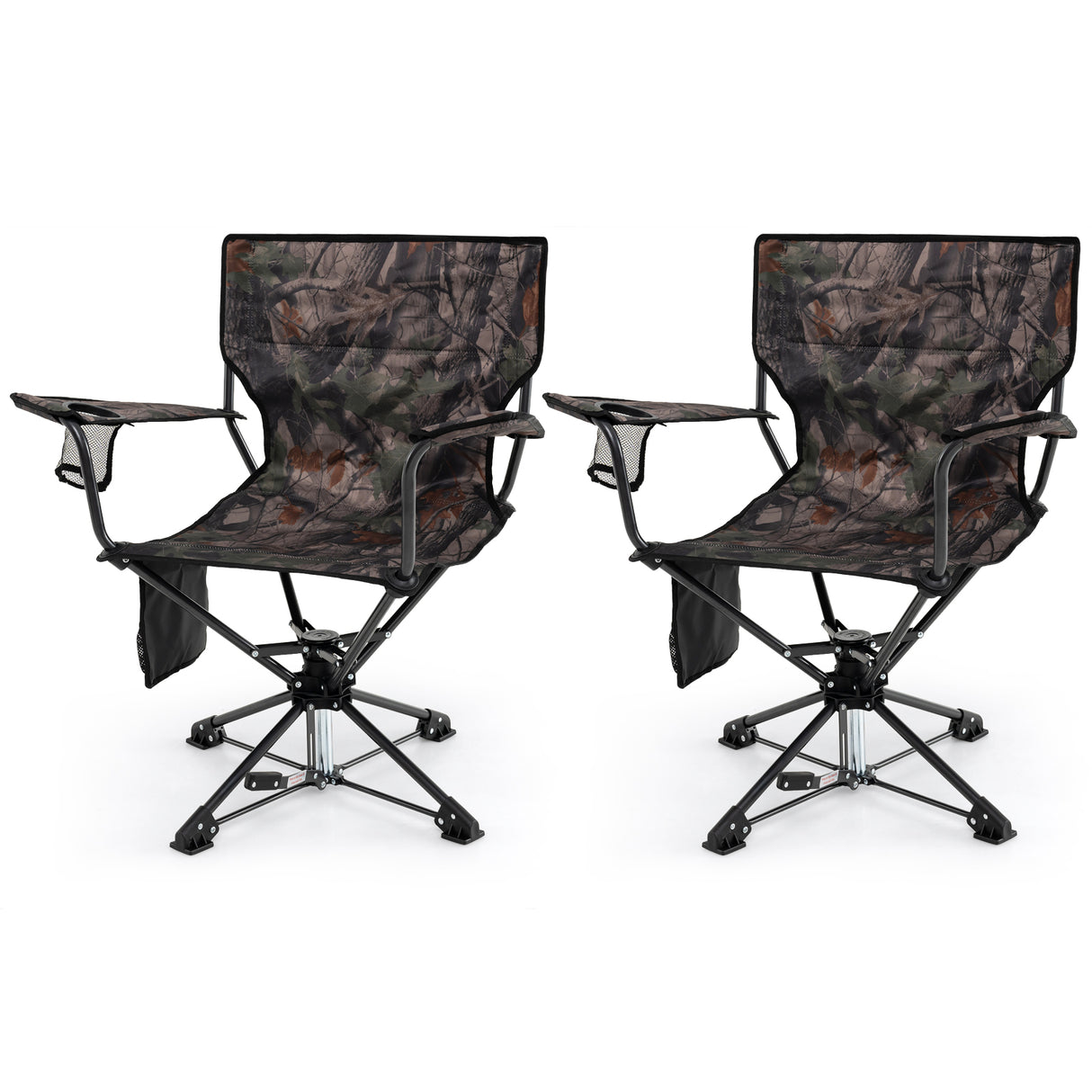 360 ° Swivel Hunting Chair Portable Foldable Hunting Chair Set of 2-Camo