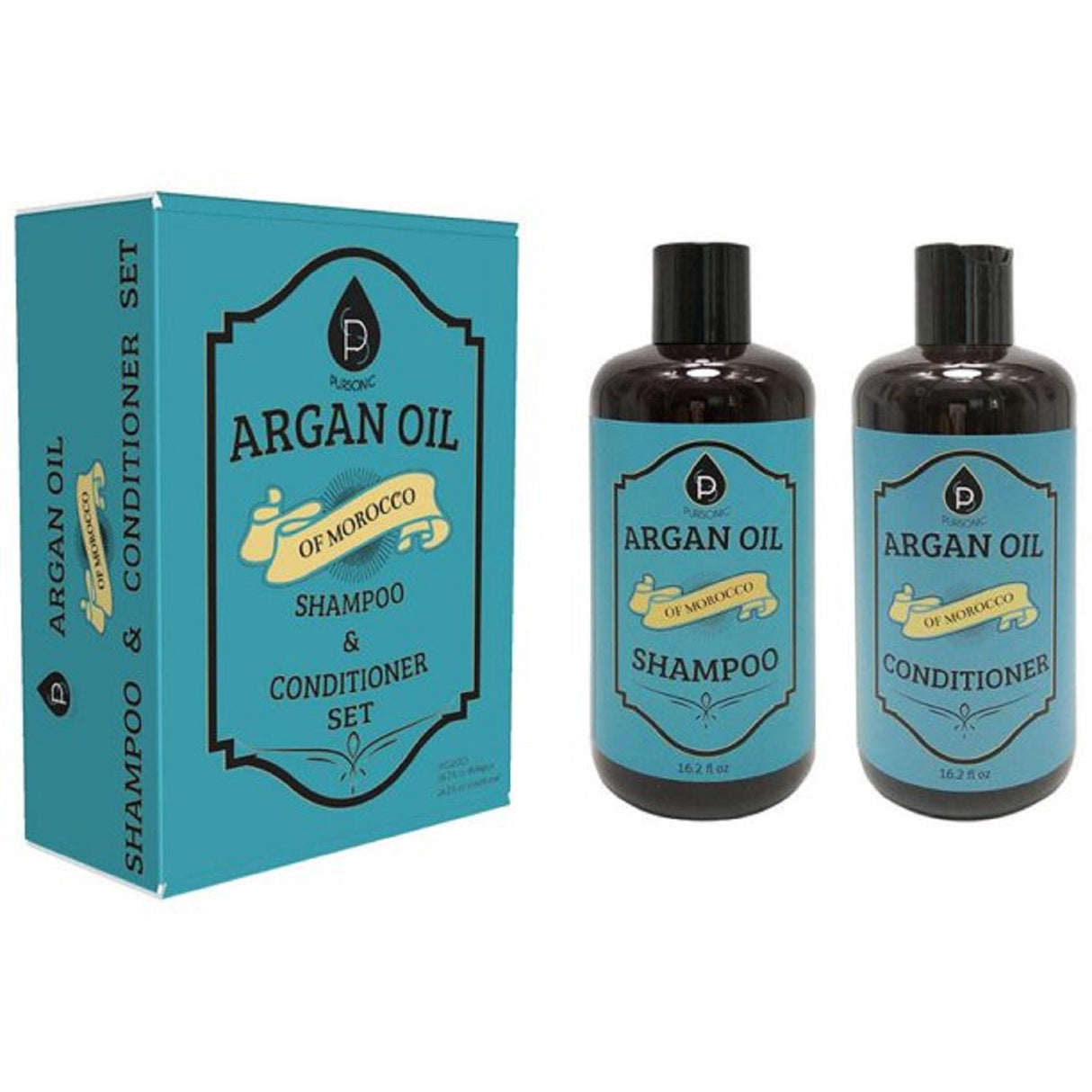 Argan Oil of Morocco Shampoo and Conditioner Set by Pursonic