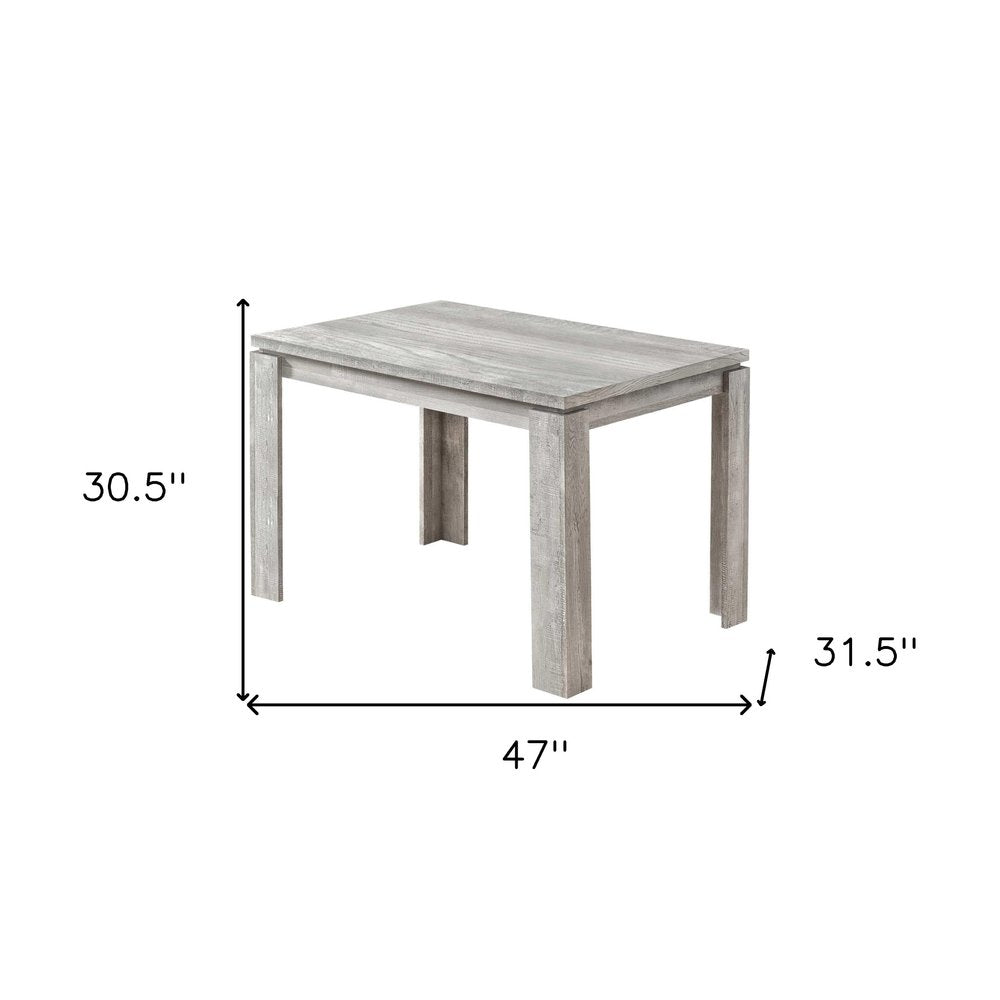 47" Gray Dining Table