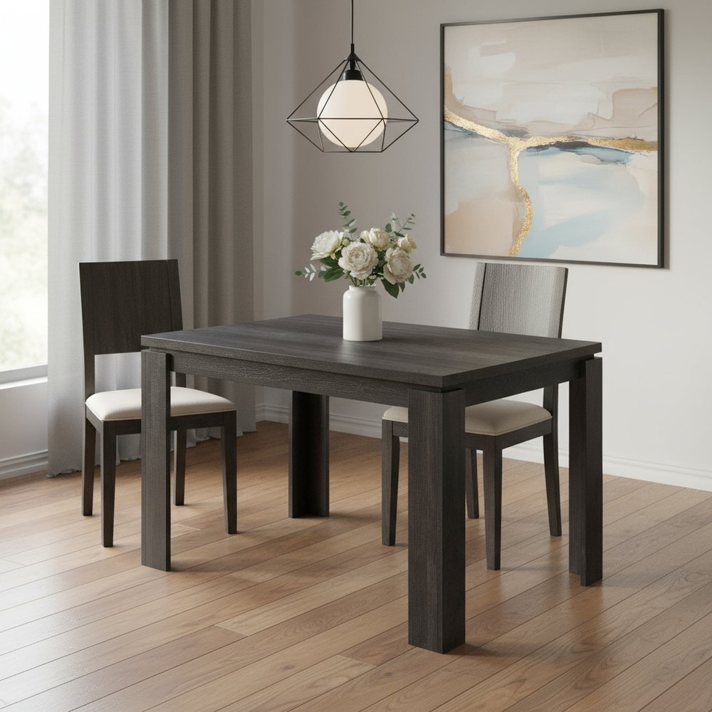 47" Black Dining Table