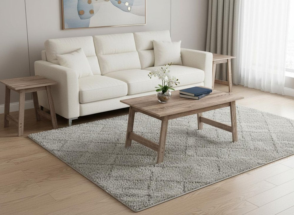 Set of Three 36" Taupe Coffee Table