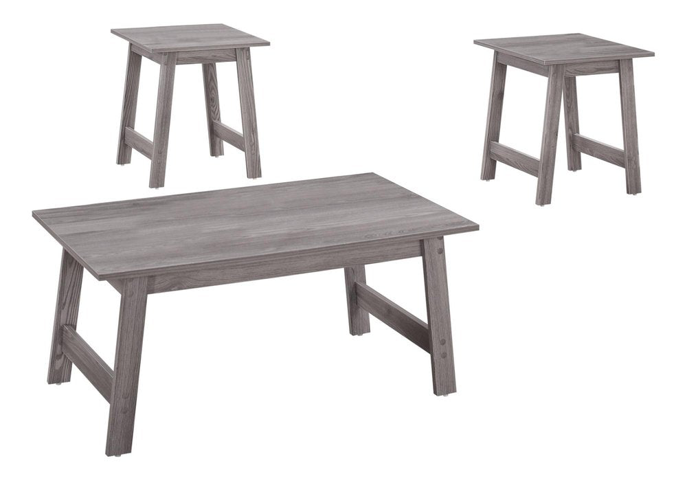Set of Three 36" Gray Coffee Table