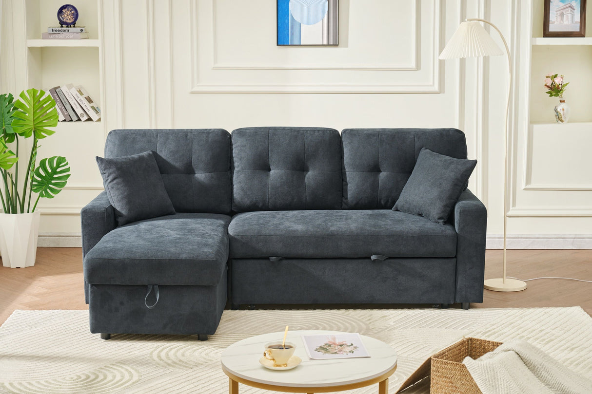 Reversible Sofa Couch Sleeper With Pull Out Bed And USB Port by Couch.com