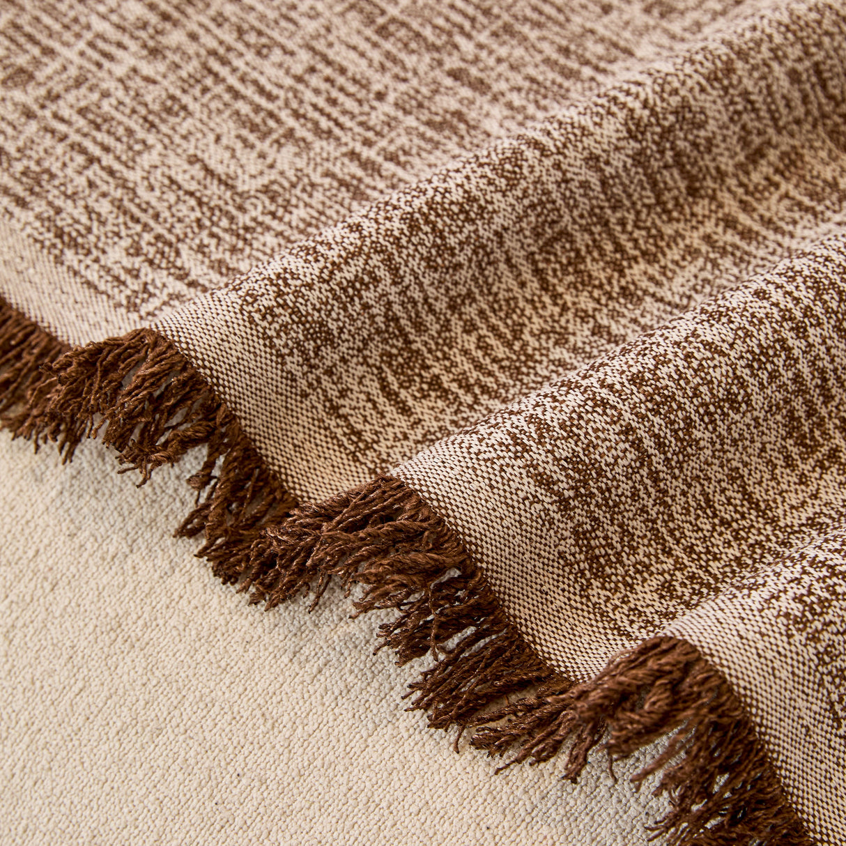 Natural Textured Linen Couch Cover, Breathable & Hypoallergenic Furniture Protector