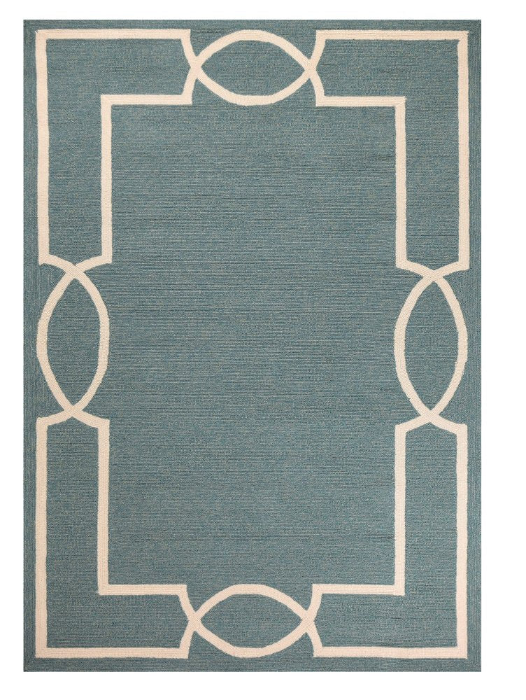 5' X 7' Gray And Ivory Handmade Indoor Outdoor Area Rug
