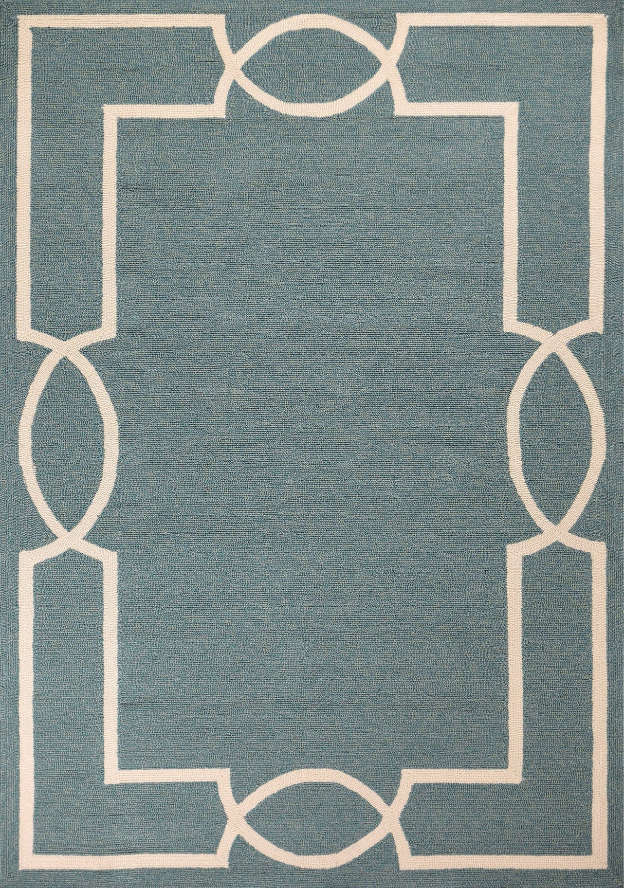 5' X 7' Gray And Ivory Handmade Indoor Outdoor Area Rug