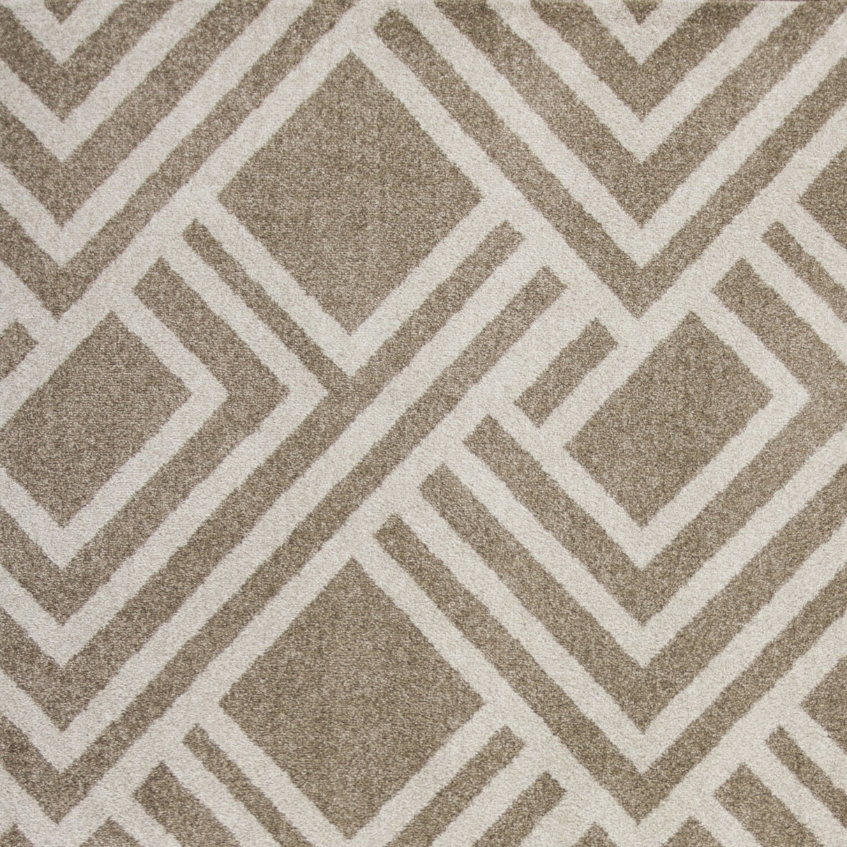 5' X 8' Beige Geometric Indoor Outdoor Area Rug