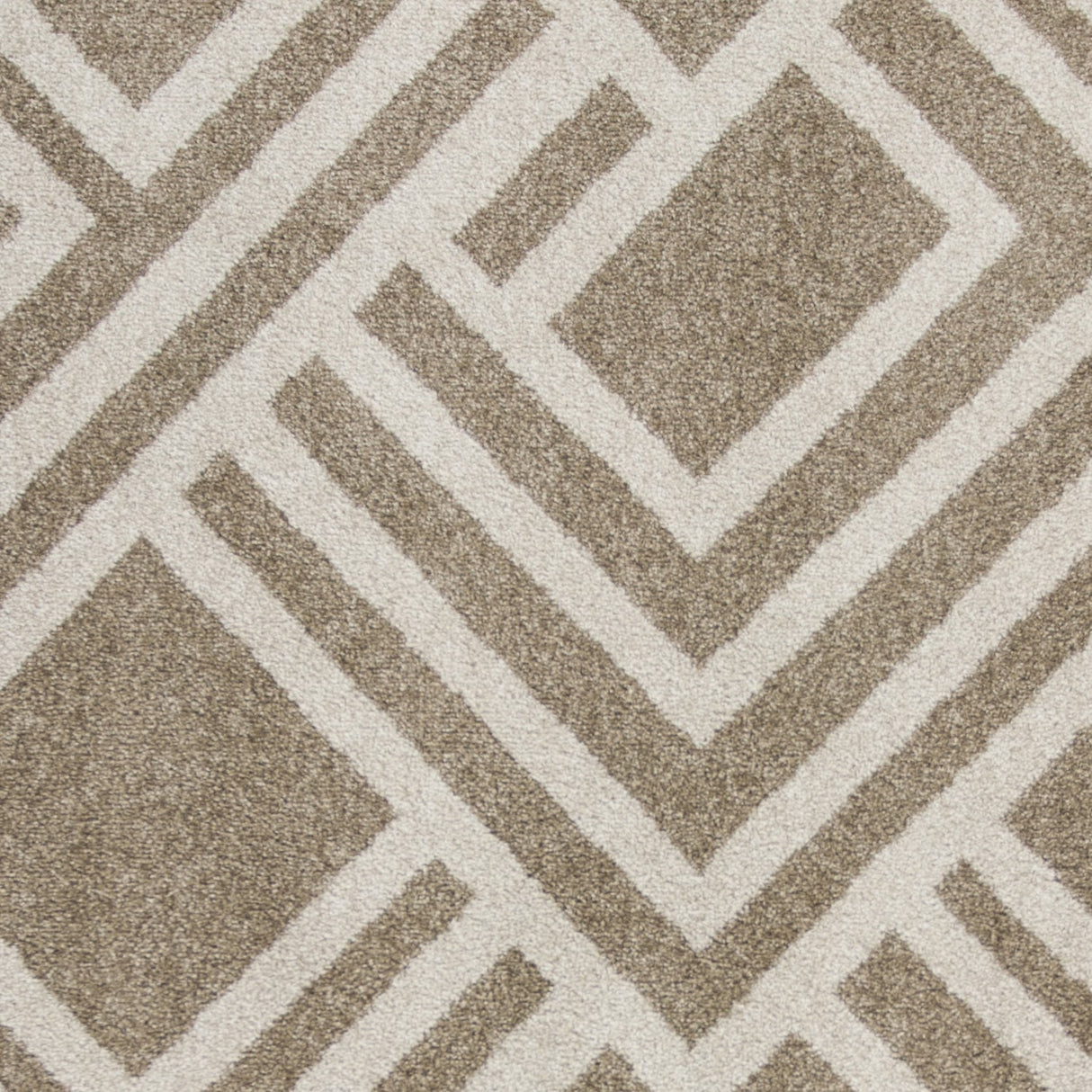 5' X 8' Beige Geometric Indoor Outdoor Area Rug