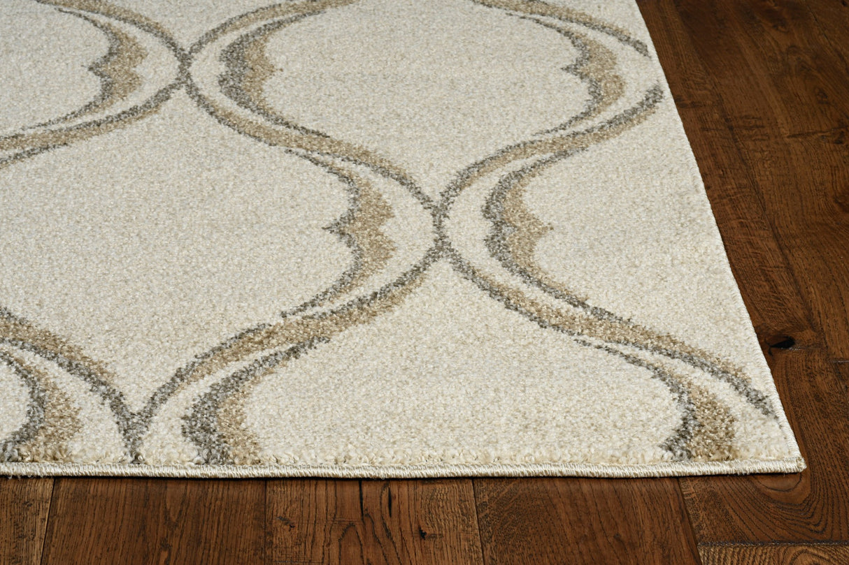 8' X 11' Ivory Moroccan Indoor Outdoor Area Rug