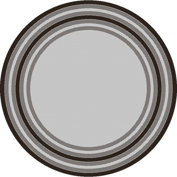 8' X 11' Gray Striped Indoor Outdoor Area Rug