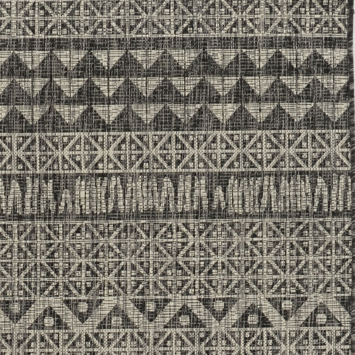 3' X 4' Charcoal Southwestern Indoor Outdoor Area Rug