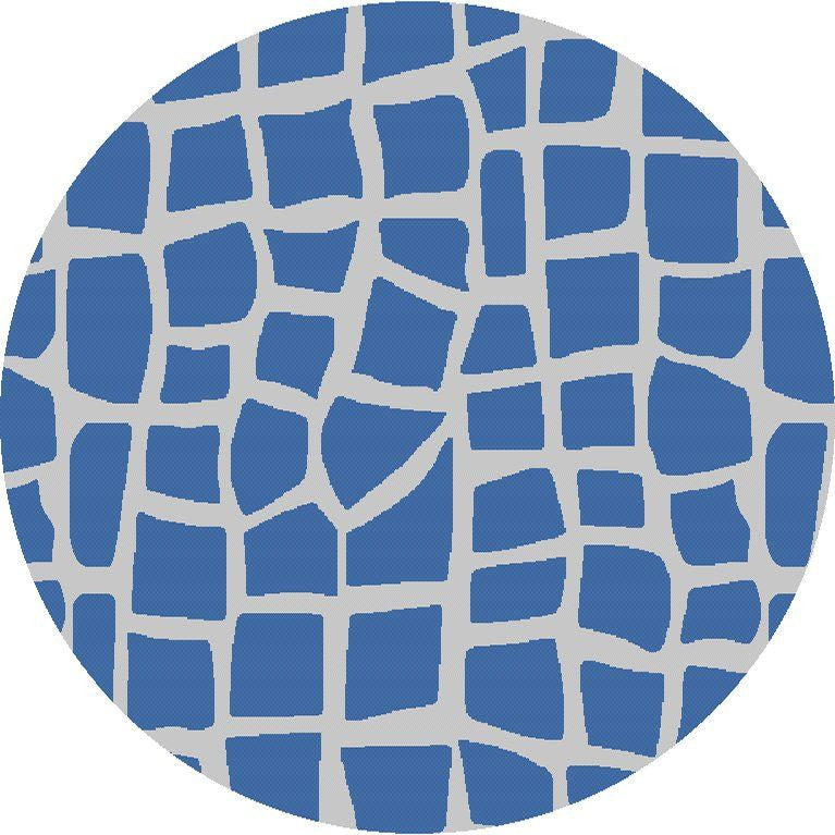 3' X 5' Blue And Gray Abstract Indoor Outdoor Area Rug