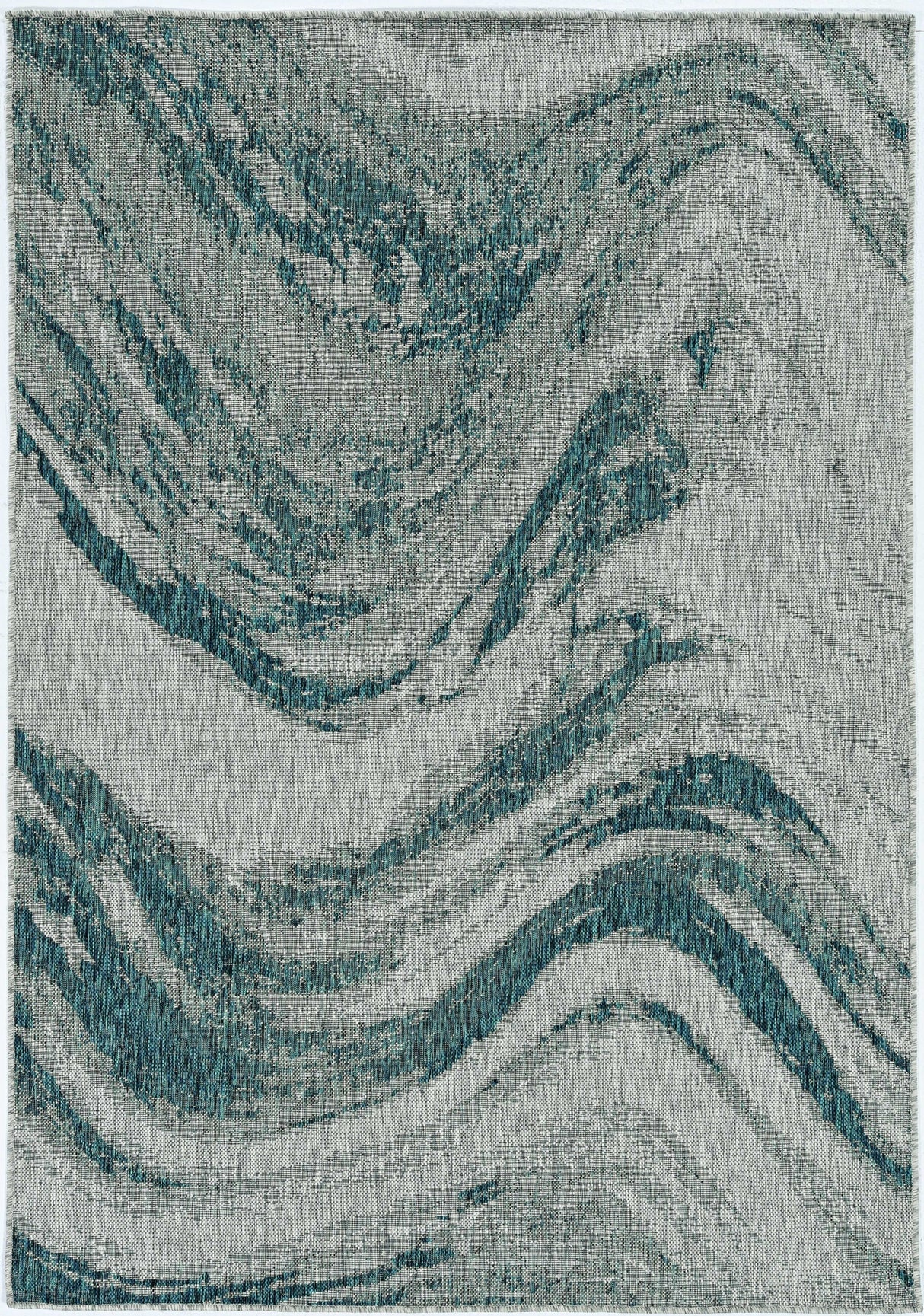 3' X 5' Gray Abstract Indoor Outdoor Area Rug
