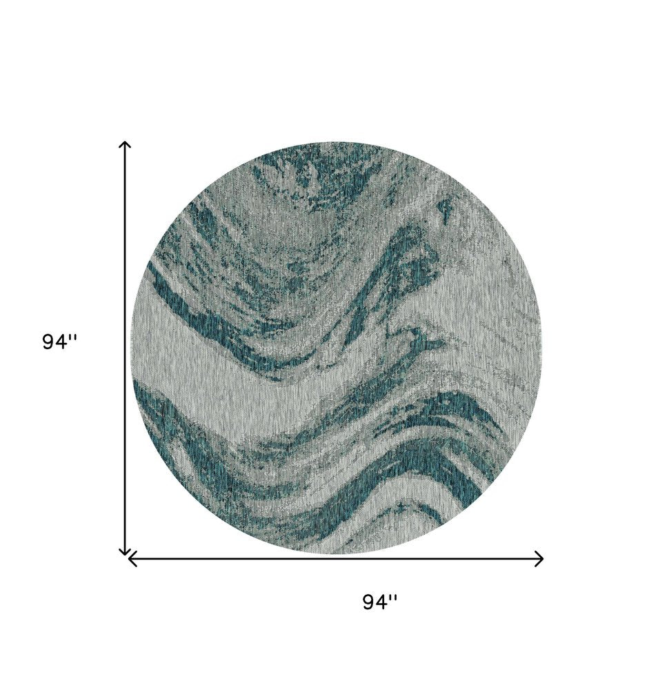 3' X 5' Gray Abstract Indoor Outdoor Area Rug