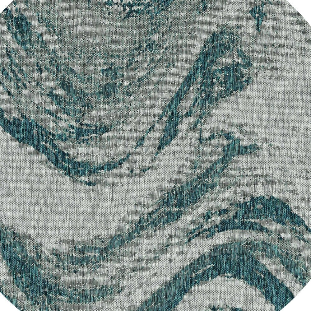 3' X 5' Gray Abstract Indoor Outdoor Area Rug