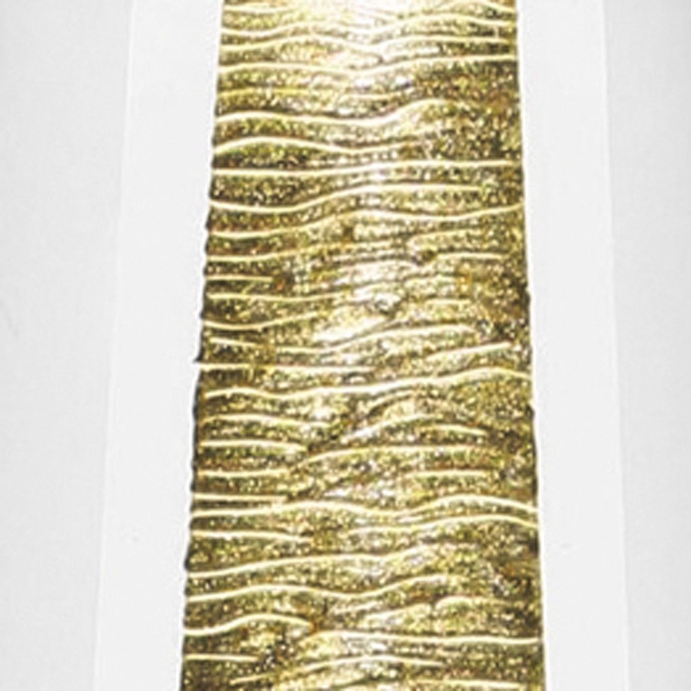 11" Clear And Gold Cylinder Lead Free Crystal Table Vase