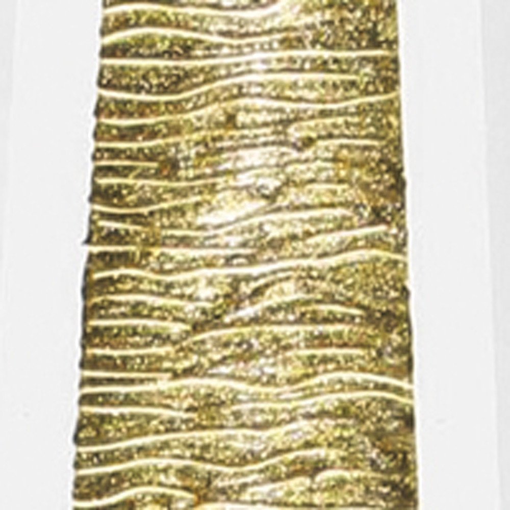 11" Clear And Gold Cylinder Lead Free Crystal Table Vase