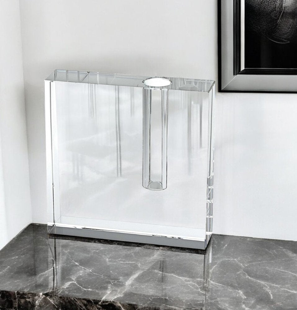 5" Clear Lead Free Crystal Bud Vase