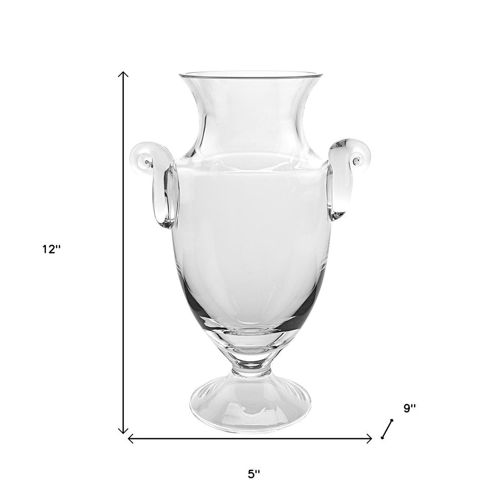 14" Clear Cylinder Lead Free Crystal Table Vase