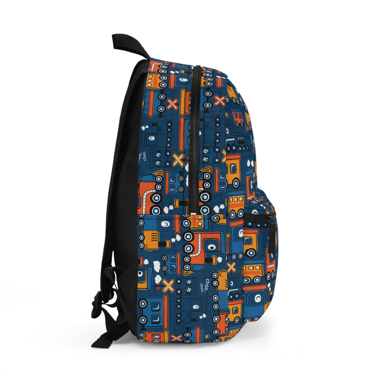 Kids Trains Navy Backpack