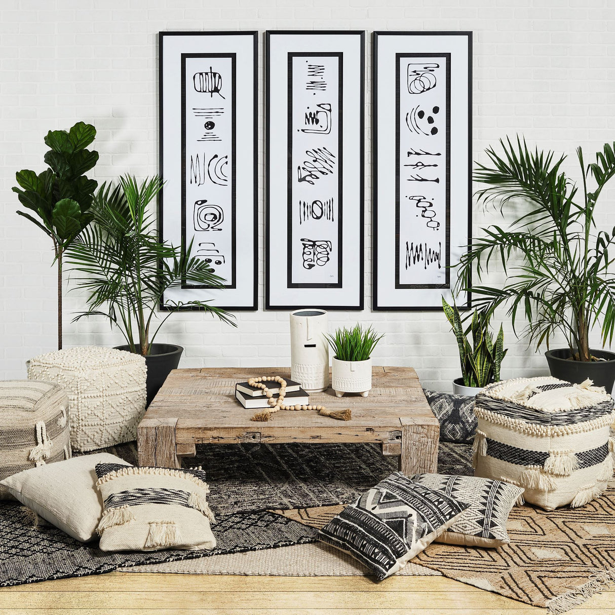 48" Natural Wood Distressed Coffee Table