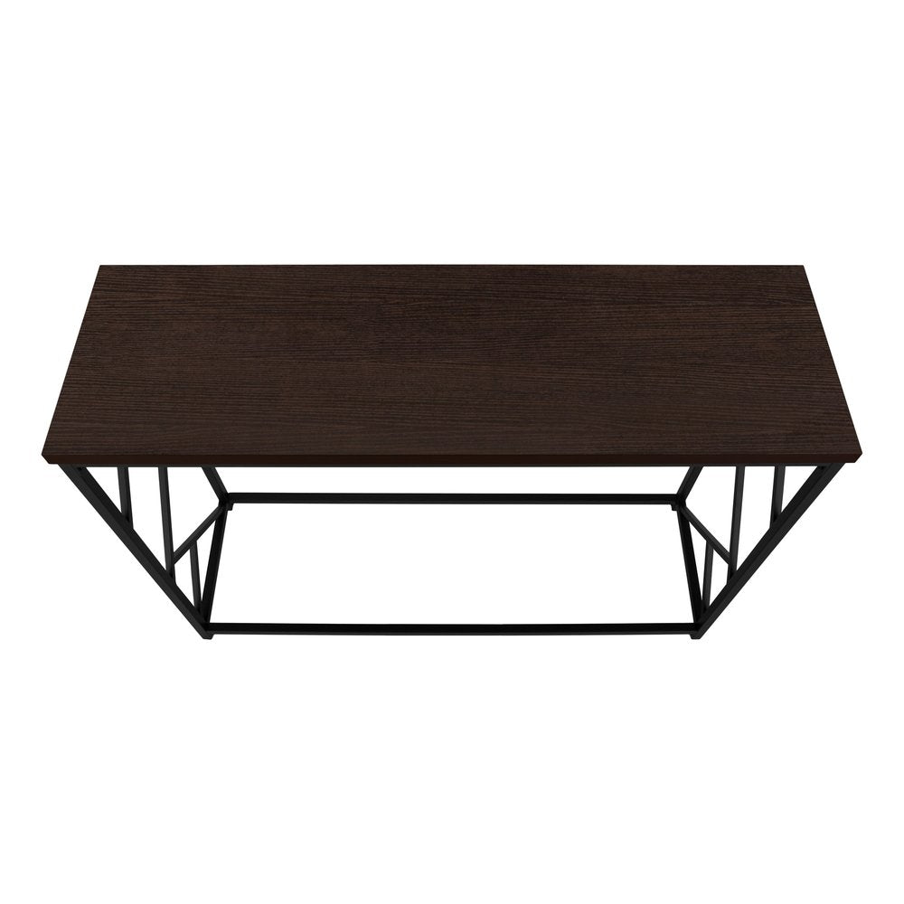 44" Brown And Black Frame Console Table