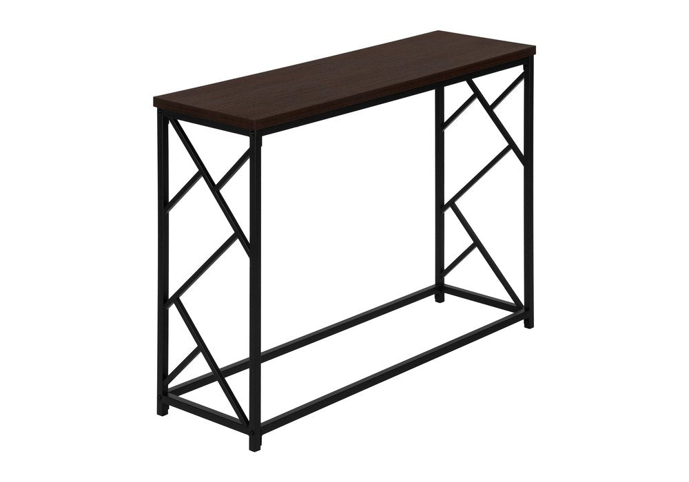 44" Brown And Black Frame Console Table