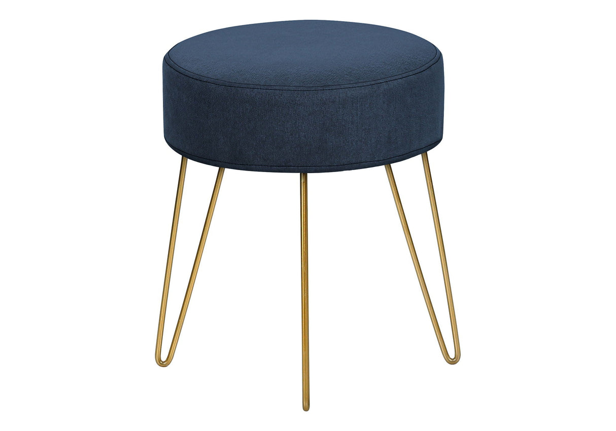 Ottoman, Pouf, Footrest, Foot Stool, Round Gold Metal Legs, Contemporary, Modern by Couch.com