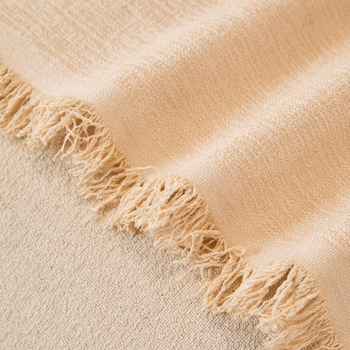 Natural Textured Linen Couch Cover, Breathable & Hypoallergenic Furniture Protector