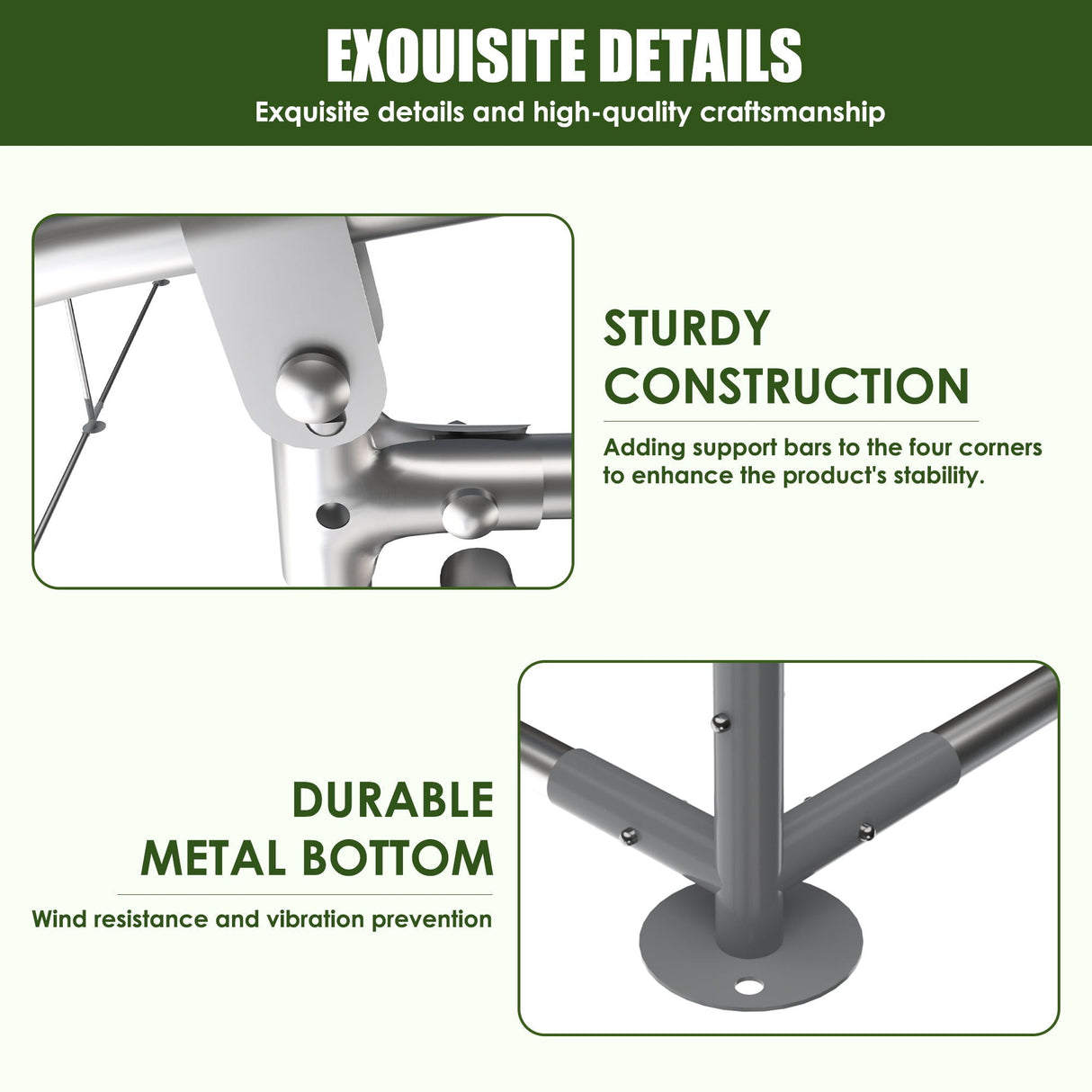 Large Metal Chicken Coop Upgrade Three Support Steel Wire Impregnated Plastic Net Cage, Oxford Cloth Plated Waterproof UV Protection, Duck Rabbit Sheep Bird Outdoor House - Silver by Couch.com