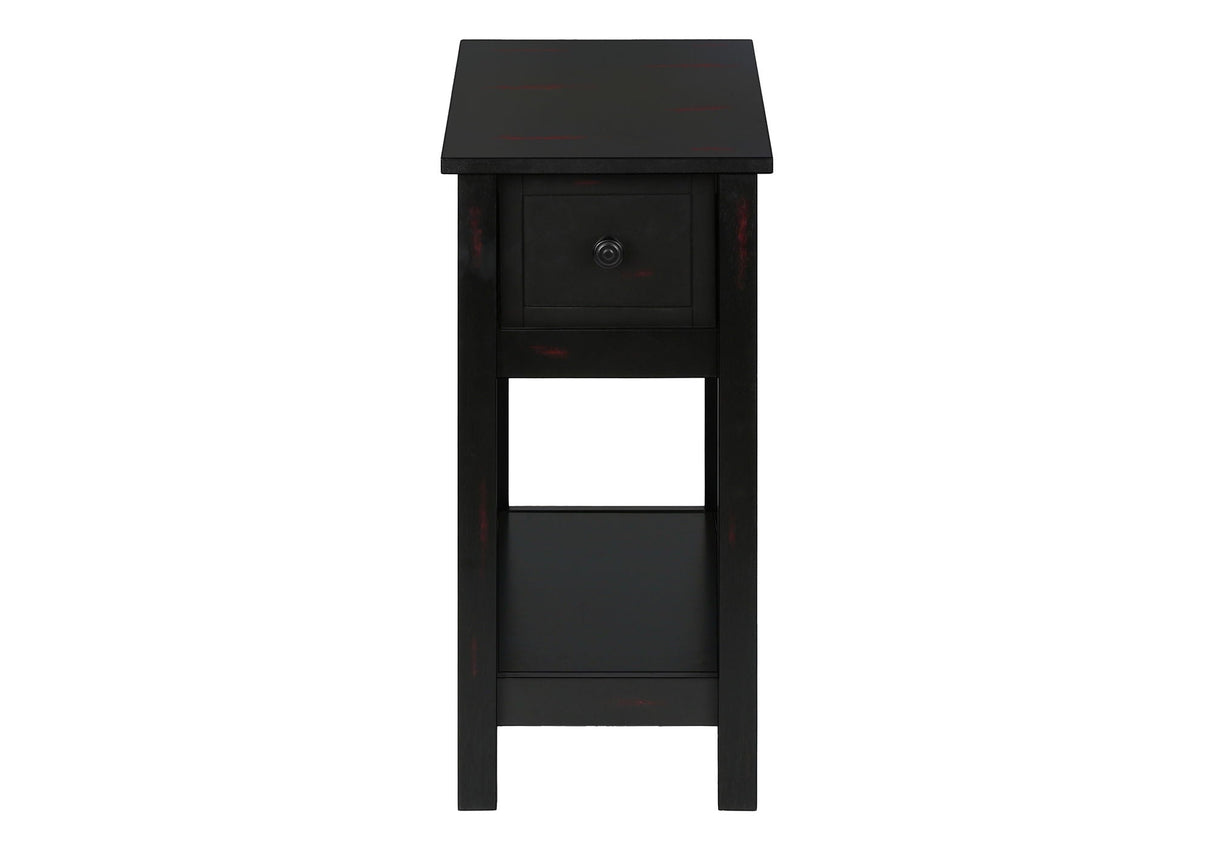 Accent End Table, 2 Tier, Narrow, Lamp, Storage Drawer, Charming Design by Couch.com