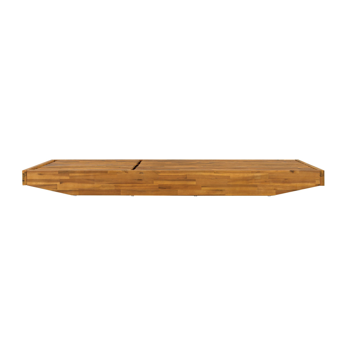 Acacia Wood Chaise Lounge with Cushion