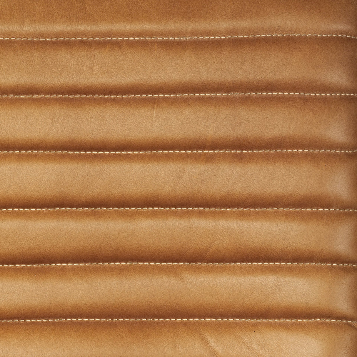 37" Tan and Black Faux Leather Tufted Lounge Chair