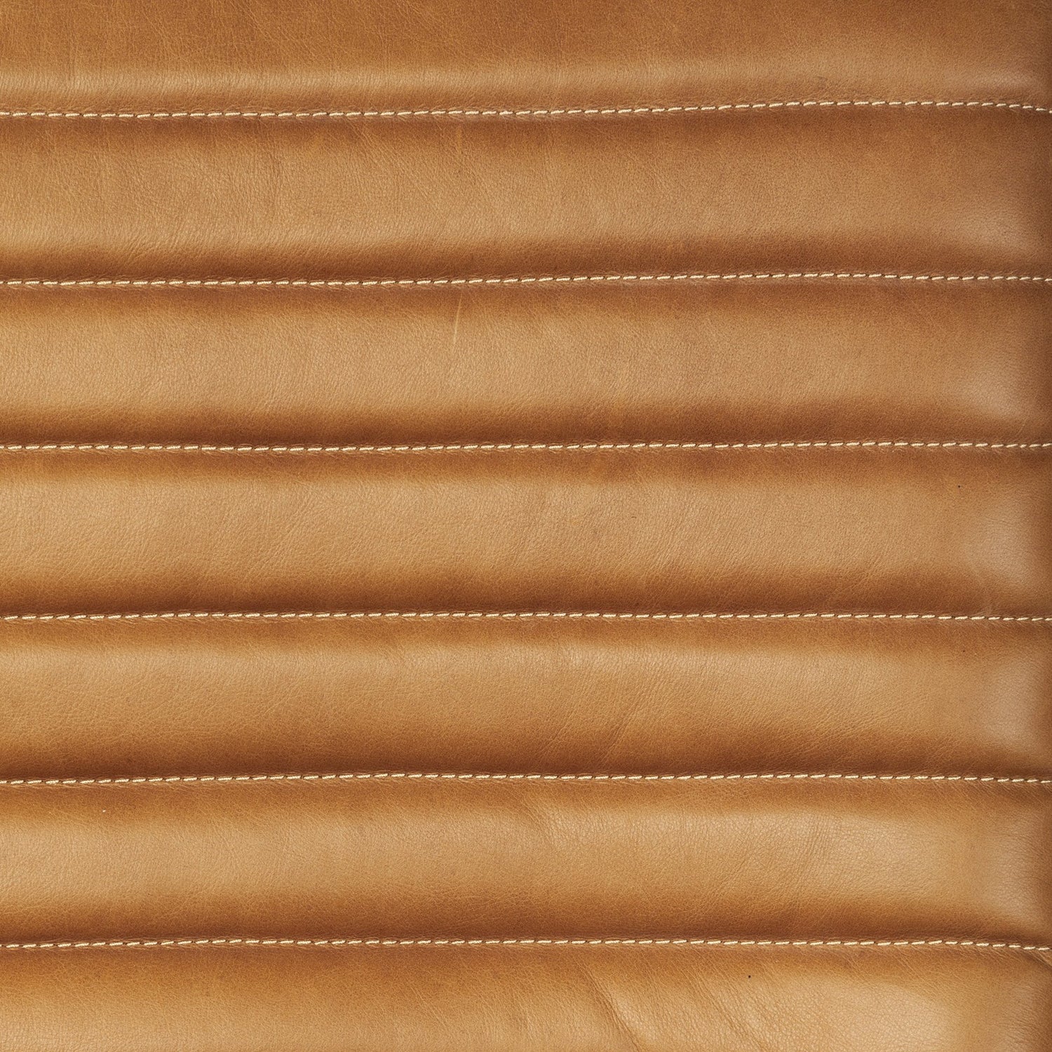 37" Tan and Black Faux Leather Tufted Lounge Chair